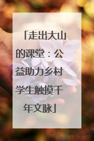 走出大山的课堂：公益助力乡村学生触摸千年文脉