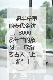 超半斤重的秦代金饼、3000多年前的象牙……成渝考古人“上新”
