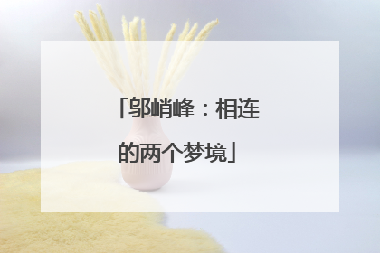 邬峭峰：相连的两个梦境