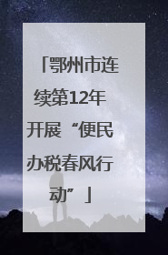 鄂州市连续第12年开展“便民办税春风行动”