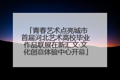 青春艺术点亮城市 首届河北艺术高校毕业作品联展在新汇文·文化创意体验中心开幕