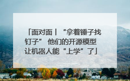 面对面丨“拿着锤子找钉子” 他们的开源模型让机器人能“上学”了