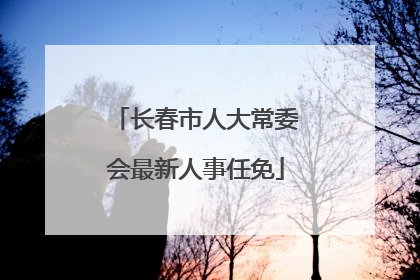 长春市人大常委会最新人事任免