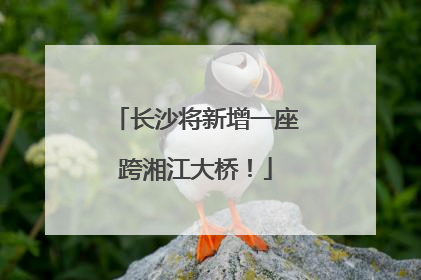 长沙将新增一座跨湘江大桥！