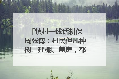 镇村一线话耕保｜周张博：村民但凡种树、建棚、盖房，都要向街道报批