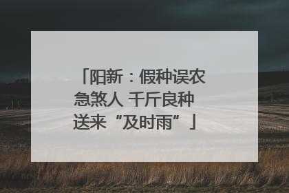 阳新：假种误农急煞人 千斤良种送来“及时雨”
