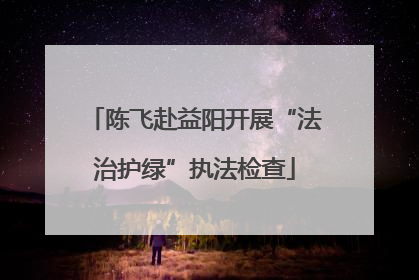陈飞赴益阳开展“法治护绿”执法检查