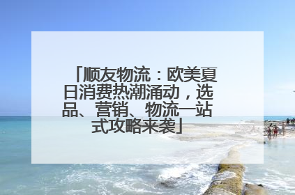 顺友物流：欧美夏日消费热潮涌动，选品、营销、物流一站式攻略来袭
