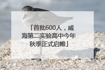 首批600人，威海第二实验高中今年秋季正式启帷