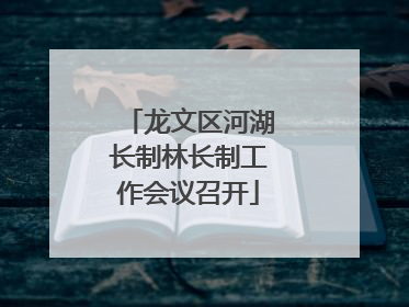 龙文区河湖长制林长制工作会议召开