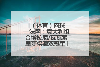 （体育）网球——法网：意大利组合埃拉尼/瓦瓦索里夺得混双冠军