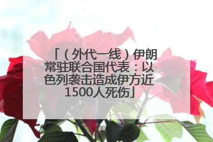 （外代一线）伊朗常驻联合国代表：以色列袭击造成伊方近1500人死伤