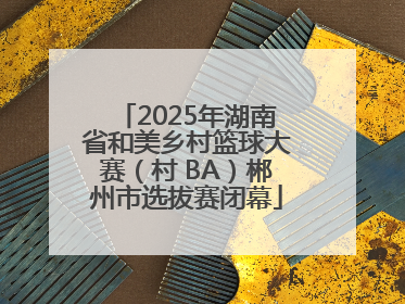 2025年湖南省和美乡村篮球大赛（村 BA）郴州市选拔赛闭幕