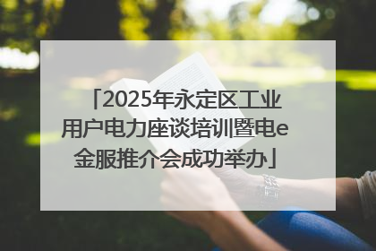 2025年永定区工业用户电力座谈培训暨电e金服推介会成功举办