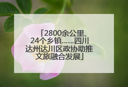 2800余公里、24个乡镇……四川达州达川区政协助推文旅融合发展
