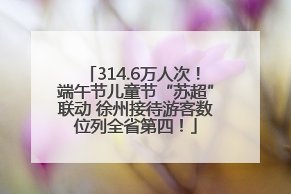 314.6万人次！端午节儿童节“苏超”联动 徐州接待游客数位列全省第四！