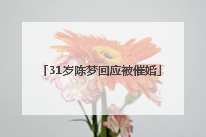 31岁陈梦回应被催婚