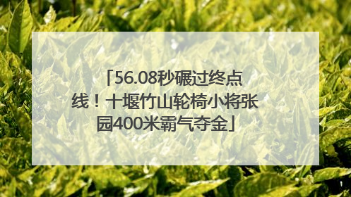 56.08秒碾过终点线！十堰竹山轮椅小将张园400米霸气夺金
