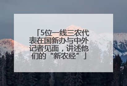 5位一线三农代表在国新办与中外记者见面，讲述他们的“新农经”
