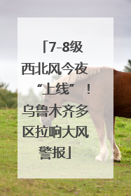 7-8级西北风今夜“上线”！乌鲁木齐多区拉响大风警报